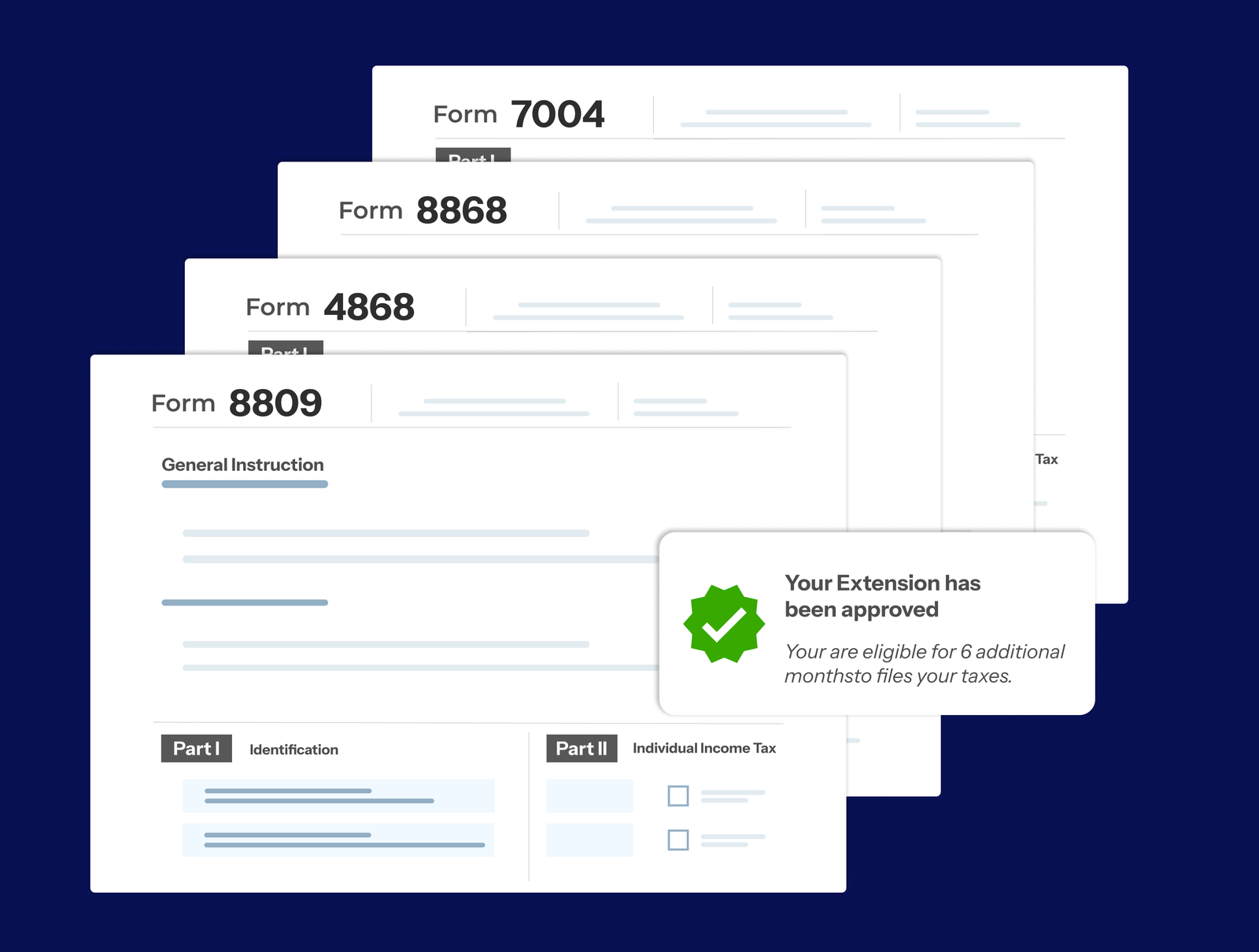 IRS forms and approval notification